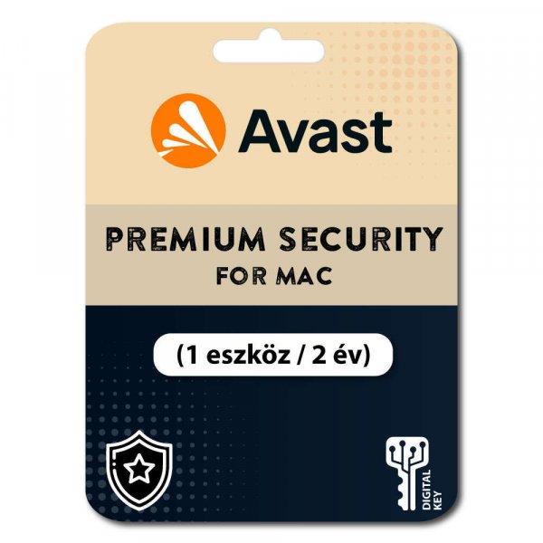 Avast Premium Security for MAC (1 eszköz / 2 év) (Elektronikus licenc) 