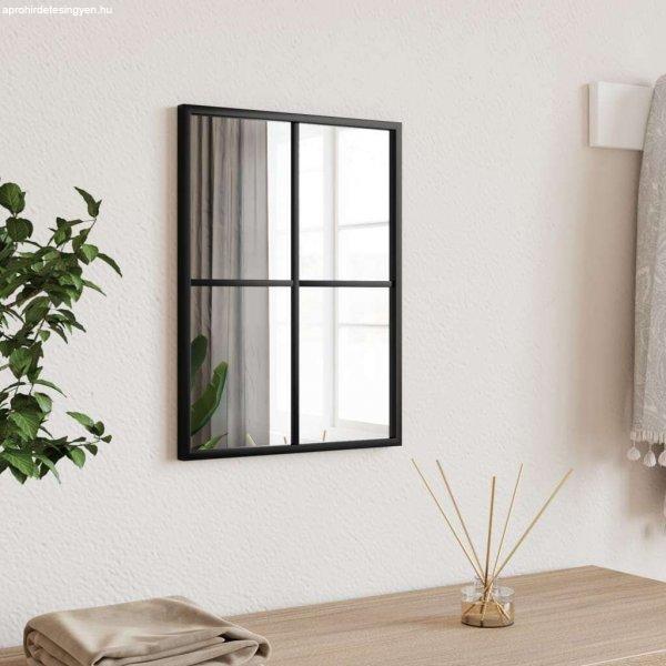 vidaXL fekete téglalap alakú vas fali tükör 30 x 40 cm