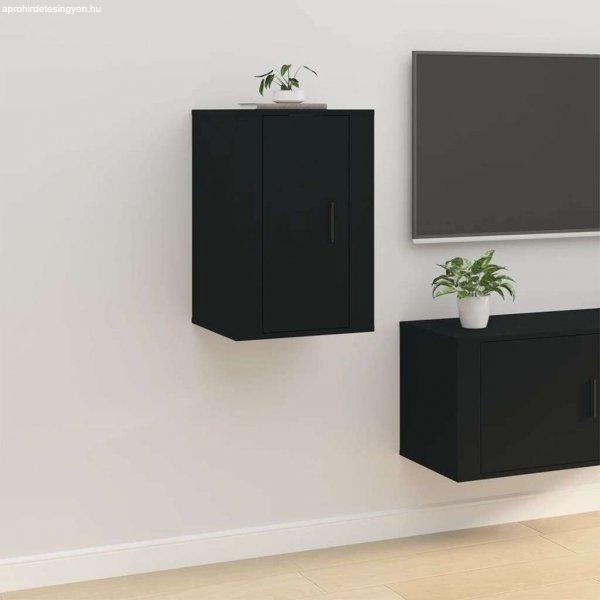 vidaXL fekete falra szerelhető TV-szekrény 40 x 34,5 x 60 cm