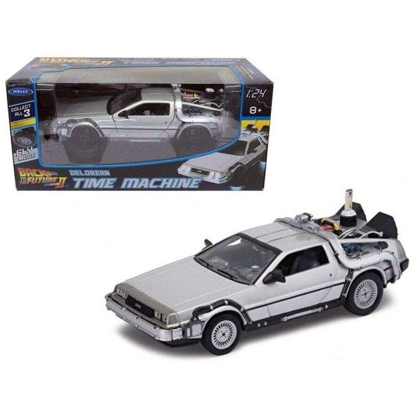 Delorean 1983 Back to the future II Fly mode modell autó 1:24