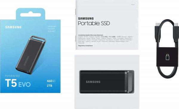 Samsung 2TB T5 Evo USB 3.2 Gen1 Külső SSD - Fekete