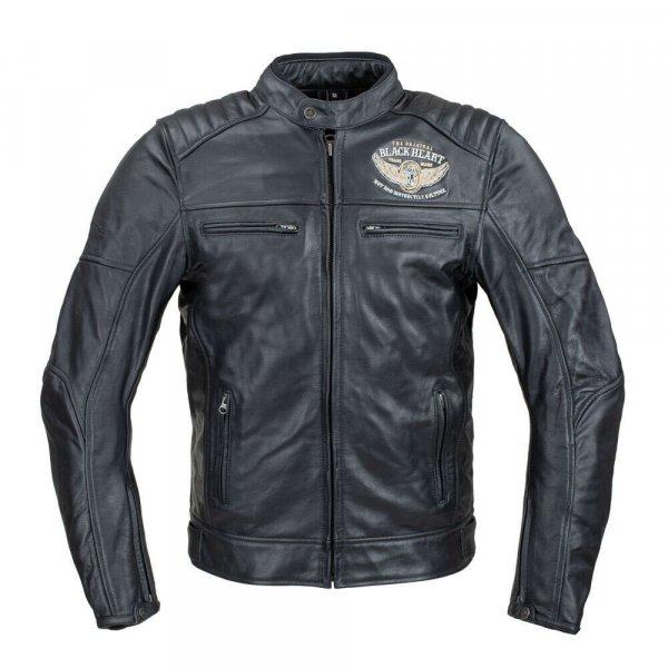 Motoros bőrkabát W-TEC Black Heart Wings Leather Jacket fekete XXL