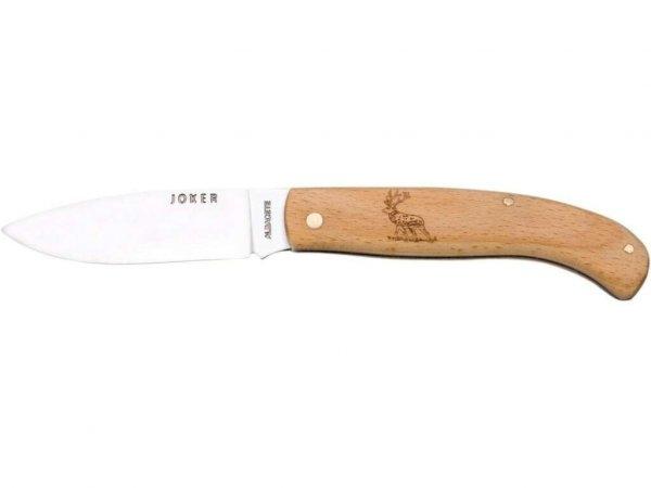 Joker NH78-2 kés, szarvassal vésett fogantyú, rozsdamentes acél penge 8 cm