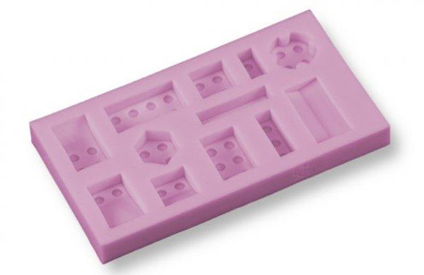 Kis méretű Lego kockák szilikon fondant formázó