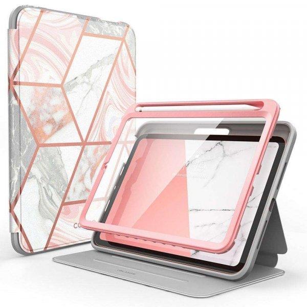 Apple iPad mini 2021 (mini 6) Supcase Cosmo 360°-os tablet tok,
Rózsaszín/Márvány minta