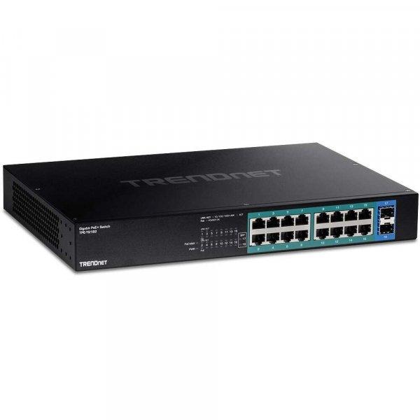 Trendnet TPE-TG182 hálózati kapcsoló Gigabit Ethernet (10/100/1000)
Ethernet-áramellátás (PoE) támogatása 1U Fekete
