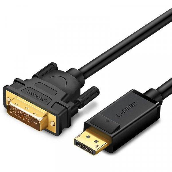 UGREEN DP103 DisplayPort - DVI kábel, FullHD, egyirányú, 2m (fekete)