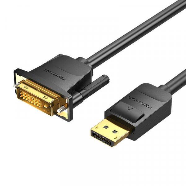 DisplayPort-DVI 1,5 m-es kábel Vention HAFBG (fekete)