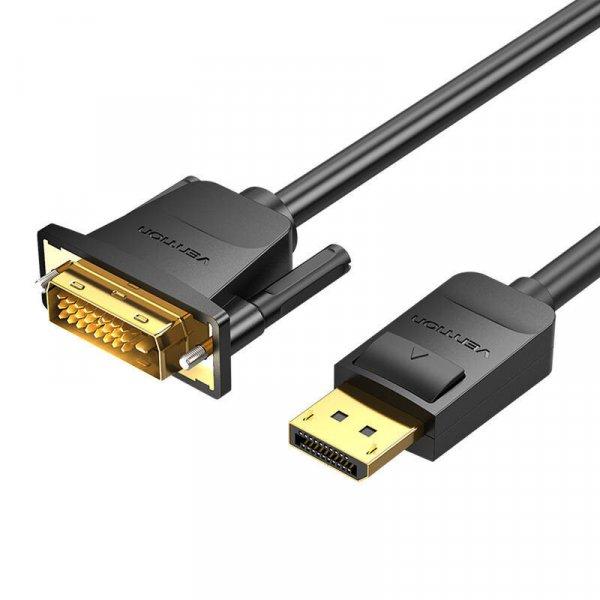 DisplayPort-DVI 2 m-es kábel Vention HAFBH (fekete)
