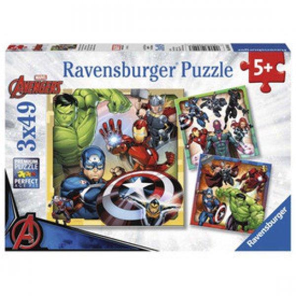 Ravensburger: Puzzle 3x49 db - Marvel hősök