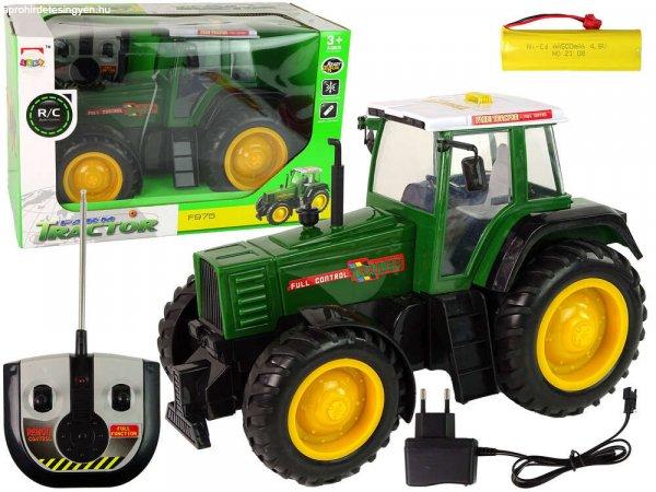 Zöld és fekete R/C traktor távirányítós 38 cm 14849