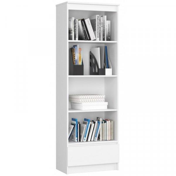 Polcos szekrény / könyvespolc - Akord Furniture R60 - fehér
