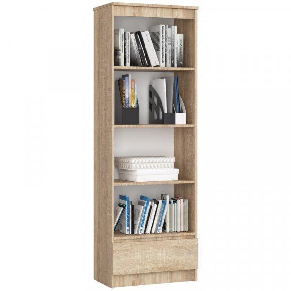 Polcos szekrény / könyvespolc - Akord Furniture R60 - sonoma tölgy
