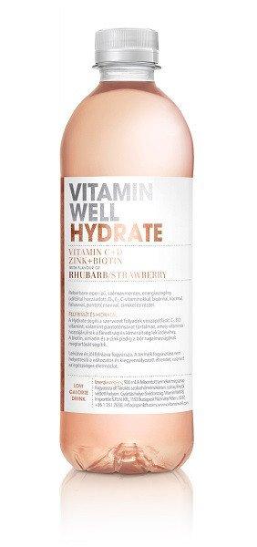 Vitamin Well 0.5 L Hydrate Rebarb-Strawb Vitamin C+D, Zink+Biotin Rebarbara-Eper