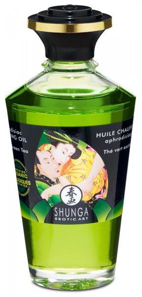 Shunga - melegítő masszázsolaj - zöld tea (100ml)