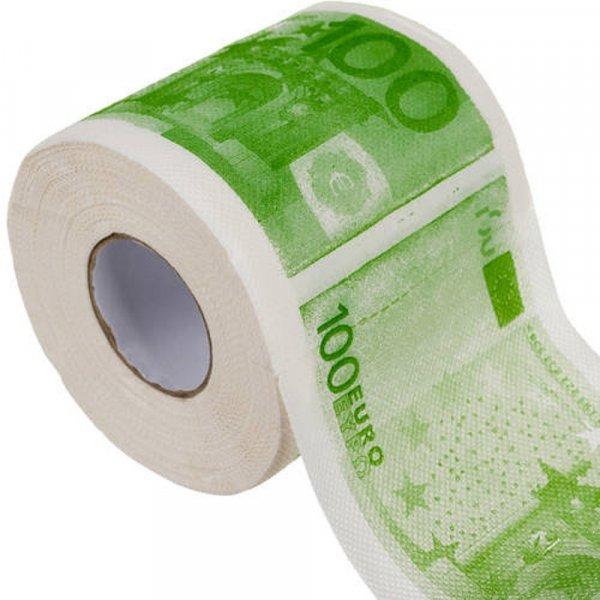 WC papír guriga 100 eurós bankjegy mintával - 2 rétegű (BB-20880)