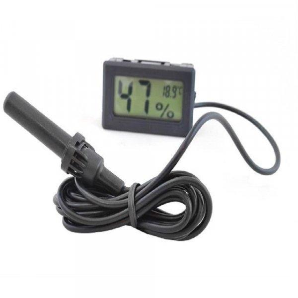 Higrométeres hőmérő páratartalom és hőmérséklet mérésére LCD
kijelzővel, -50 és 70 °C között (BB-0800)