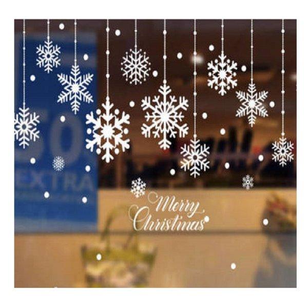 Öntapadós karácsonyi dekor matrica, ablakra, tükörre, csempére – 50cm x
33cm - fehér (BB-20311)
