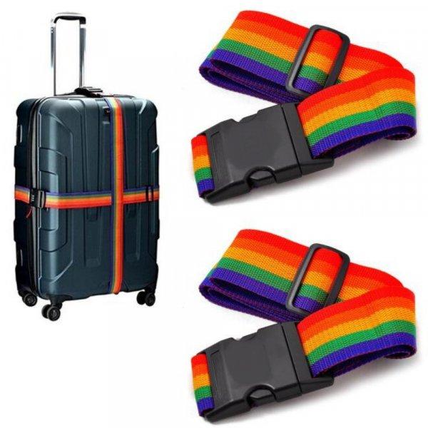 Nagy teherbírású bőrönd heveder élénk színekkel 2M (BBL)