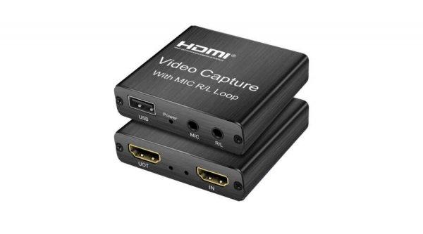 Full HD HDMI - USB2.0 külső videó kártya, video megosztó, mikrofon
bemenettel