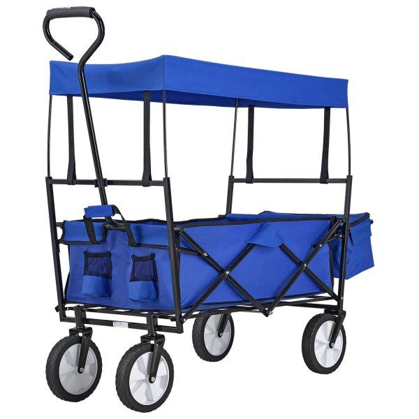 Összecsukható kocsi levehető tetővel és táskával kék színben