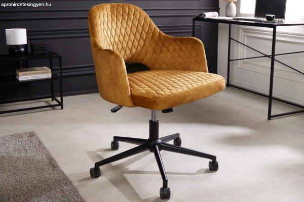 Design irodai szék Laney mustársárga bársony