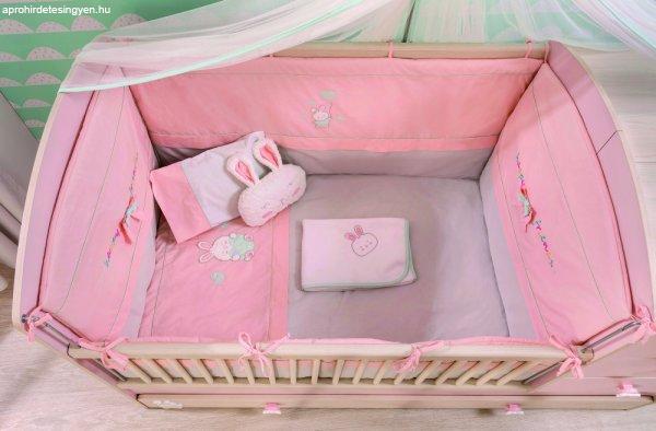 Baby Girl (75 x 115) Baba ágyneműhuzat szett Rózsaszín szürke fehér