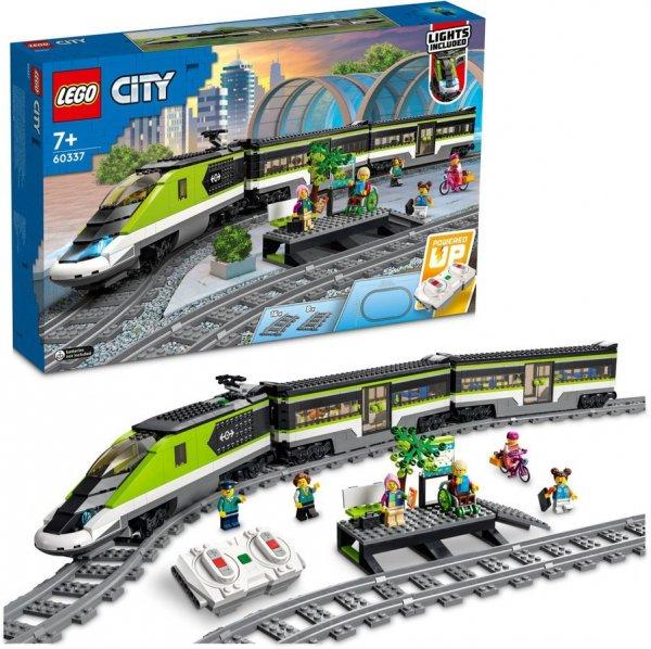 LEGO® City 60337 Expresszvonat, világító, távirányítós LEGO vonat,
elemes expressz gyorsvonat 121 x 70 cm sínpályával, 764 elemű készlet