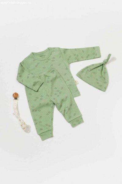3 részes készlet: blúz, nadrág és kalap Printed, BabyCosy, 50% modál + 50%
pamut, zöld (Méret: 6-9 hónapos)