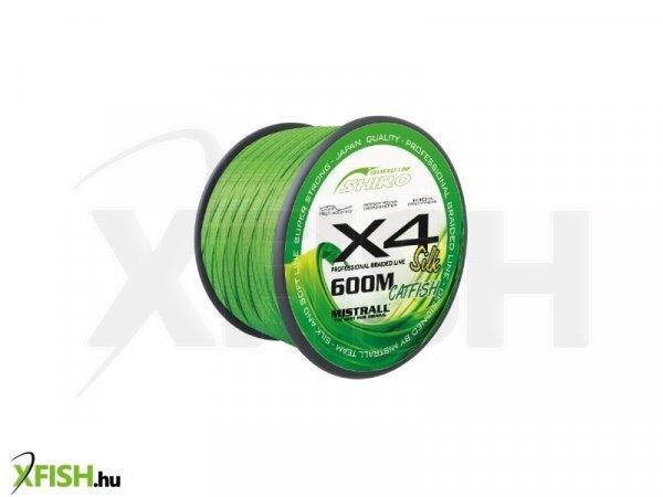Mistrall Shiro Silk Braided Line X4 Fonott harcsázó zsinór - Green Catfish
Zöld 600M 0,40 mm 48,20 kg