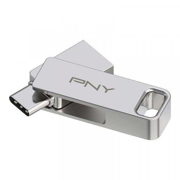 PNY 128GB Duo Link Flash Drive USB3.2  Ezüst