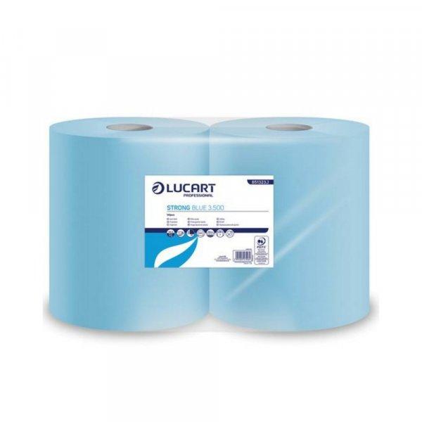 Ipari törlő 3 rétegű kék átmérő: 25 cm 500 lap/tekercs cellulóz 2
tekercs/karton Strong Blue 3.500 Lucart_851323J