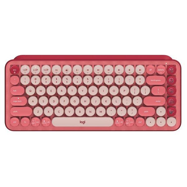 Vezeték nélküli billentyűzet Logitech POP Key Heartbreaker, rózsaszín