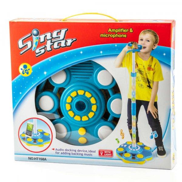 SING STAR LED mp3 játék mikrofon - kék (BBJ)