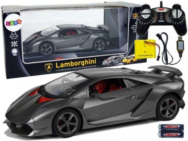 RC autó gyerekeknek távirányítóval, Lamborghini Sesto szürke, LeanToys,
9729