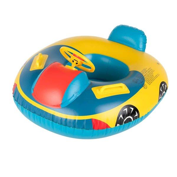 Színes, felfújható, autó alakú úszógumi
tekerhető kormánnyal és biztonsági kapaszkodóval
(BBI-6791)