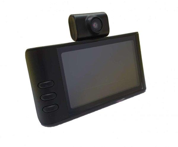 Autós Menetrögzítő Kamera T-698, Full HD, Magyar menüvel, tolató
kamerával, fekete