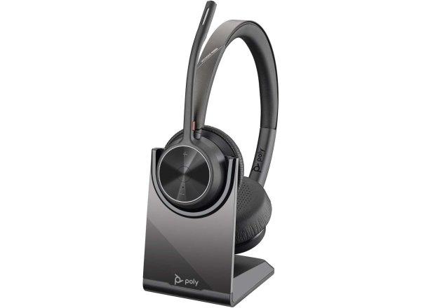 HP Poly Voyager 4320 (USB Type-C) Wireless Headset + Töltőállvány - Fekete