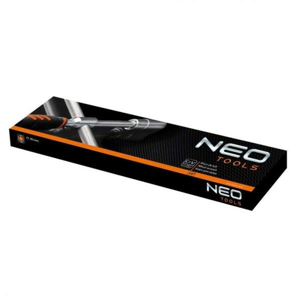 Neo Tools 11-101 kereszt kerékkulcs, szétszedhető 17 / 19 mm, Ezüst/Narancs