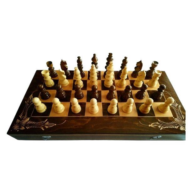  Gigantikus fa sakk készlet 65x65 cm bükkfa sakk tábla doboz sakkfigura
backgammon dáma játék barna 