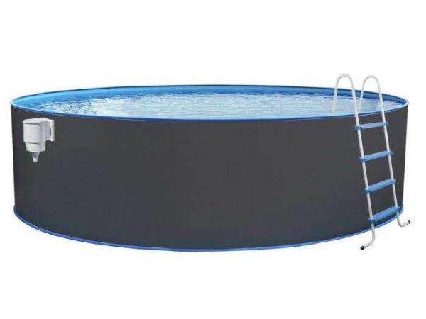 Fémvázas medence szett NUOVO, O 550 x 120 cm, szürke acélfal 0,4 mm, fólia
0,4 mm, szkimmer, létra