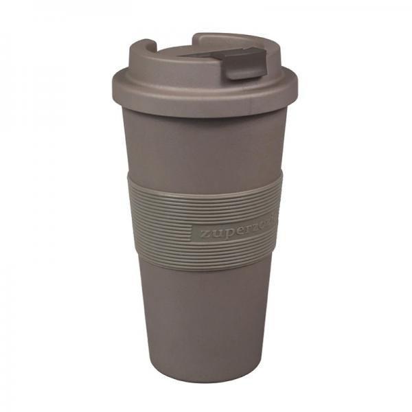 Bioplasztik hordozható kávéspohár, sötétbarna L 1441414