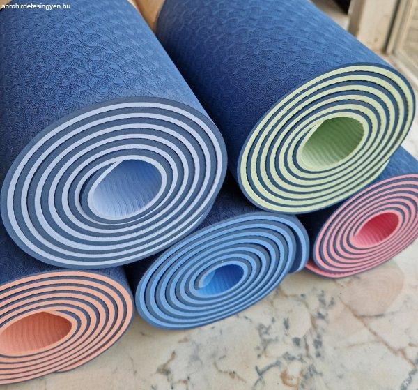Yoga Mat , jóga matrac, TPE, 6mm, 2 színű, C26