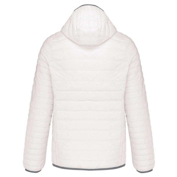 Férfi meleg és ultrakönnyű kapucnis bélelt kabát , Kariban KA6110,
White-XL