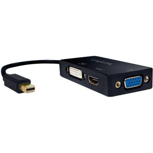 LogiLink 4K Mini DisplayPort 1.2 zu DVI/HDMI/VGA Adapter (CV0110)