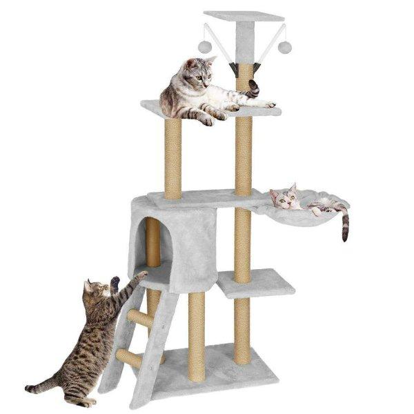 Macskajáték együttes vakarózásra, rejtőzködésre, fekvésre, egerekre,
136cm, szürke