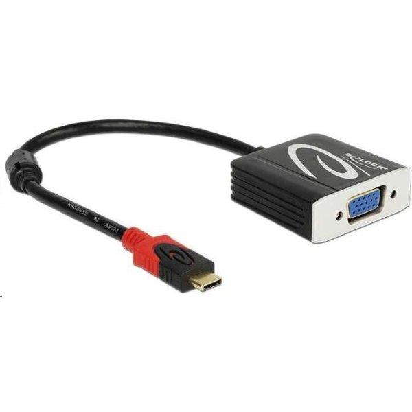 Delock 62994 Adapter USB Type-C csatlakozódugóval > VGA csatlakozóhüvellyel
(DP váltakozó mód) (DL62994)