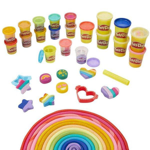 Play-Doh gyurmakészlet 21 tégely színes gyurmával, szívecske és csillag
formával