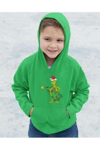 Grinch karácsonyfával gyerek pulóver