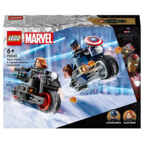 LEGO 76260 Super Heroes Fekete Özvegy és Amerika Kapitány motorkerékpárok